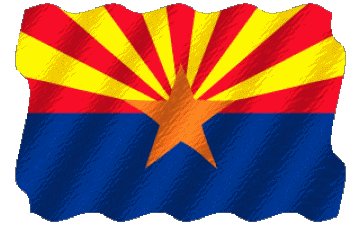 Waving Arizona U.S.A - States America Flags 