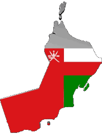 Map Oman Asia Flags 