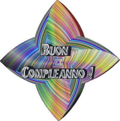 018 Fondo transparente Astratto - Geometrico Buon Compleanno Italiano Mensajes 