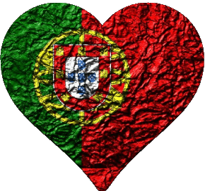 Corazón Portugal Europa Banderas 