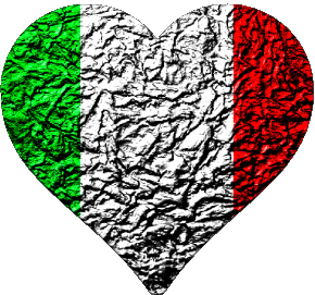 Heart National Italy Europe Flags 