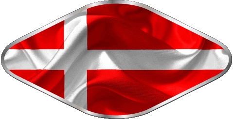 Ovale Danemark Europe Drapeaux 