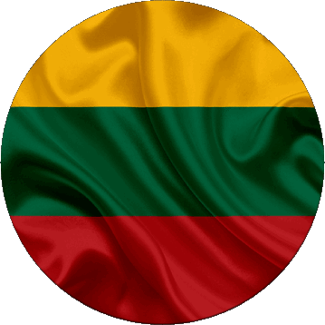 Round Lithuania Europe Flags 