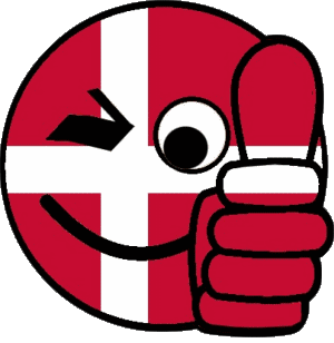 Smiley-01 Danemark Europe Drapeaux 