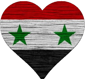 Herz Syrien Asien Fahnen 