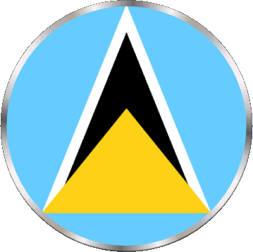 Rond Sainte Lucie Amériques Drapeaux 