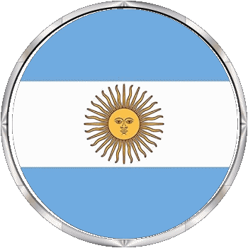 Rond - Anneaux Argentine Amériques Drapeaux 