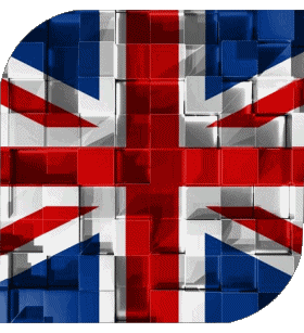 Quadrato UK Europa Bandiere 