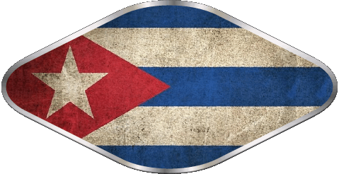 Oval 02 Cuba America Flags 