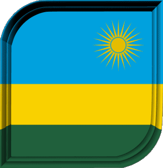 Carré Rwanda Afrique Drapeaux 