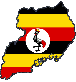 Carte Ouganda Afrique Drapeaux 