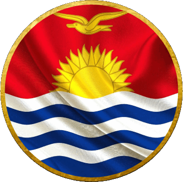 Rond Kiribati Océanie Drapeaux 