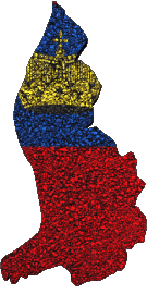 Karte Liechtenstein Europa Fahnen 