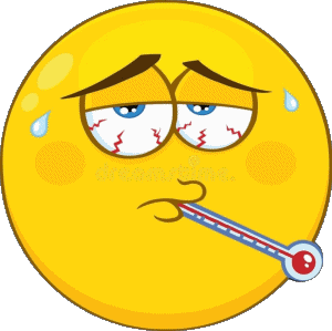 Krank Emoticons Nachrichten 