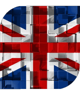 Quadrato UK Europa Bandiere 