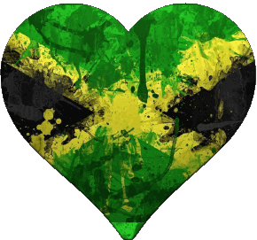 Corazón Jamaica América Banderas 