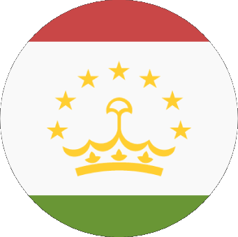 Rond Tadjikistan Asie Drapeaux 