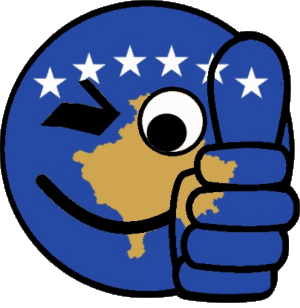 Smiley - OK Kosovo Europa Fahnen 