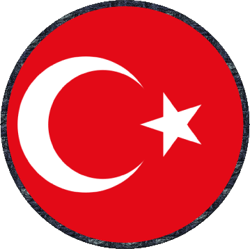Rond Turquie Asie Drapeaux 