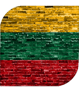 Quadrato Lituania Europa Bandiere 