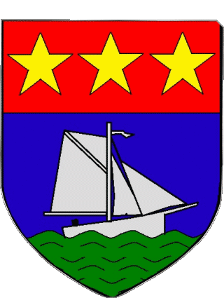 Wappen-Wappen TROUVILLE SUR MER 14 Abteilungen - Städte Frankreich Fahnen 