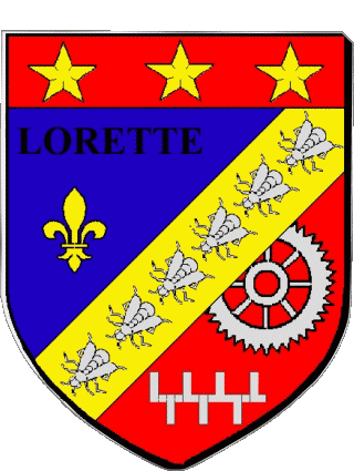 Wappen-Wappen LORETTE 42 Abteilungen - Städte Frankreich Fahnen 