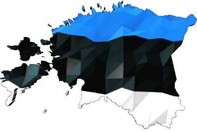 Map Estonia Europe Flags 