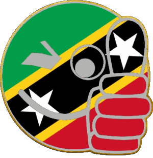 Smiley - OK Saint Kitts and Nevis America Flags 