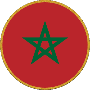 Tondo Marocco Africa Bandiere 