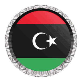 Rund - Ringe Libyen Afrika Fahnen 