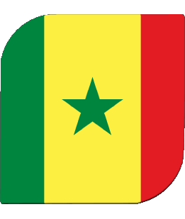 Carré Sénégal Afrique Drapeaux 