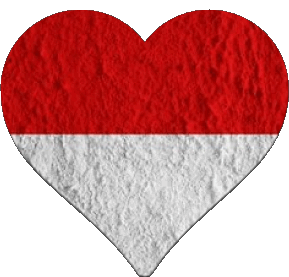 Coeur Monaco Europe Drapeaux 