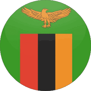 Runde Sambia Afrika Fahnen 