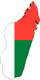 Karte Madagaskar Afrika Fahnen 