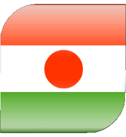 Square Niger Africa Flags 