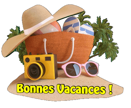 31 Fondo transparente Bonnes Vacances Francés Mensajes 