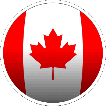 Runde Kanada Amerika Fahnen 