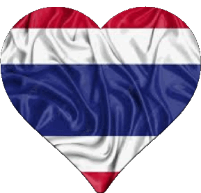 Cuore Thailandia Asia Bandiere 