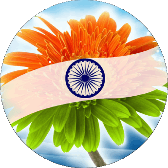 Runde Indien Asien Fahnen 