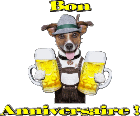 003 Animaux Bon Anniversaire Französisch Nachrichten 