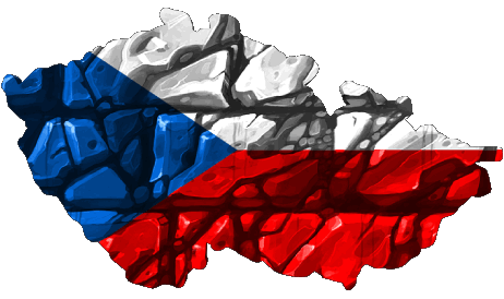 Map Czech Republic Europe Flags 