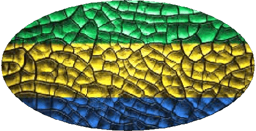 Oval 01 Gabun Afrika Fahnen 