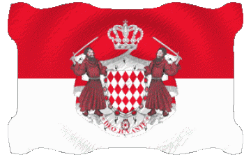 Ondulación Mónaco Europa Banderas 