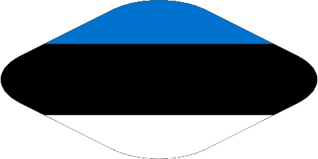 Oval Estland Europa Fahnen 