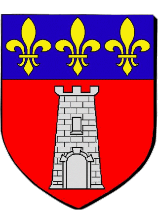 Blasón-Blasón LOUDUN 86 Departamentos - Ciudades Francia Banderas 