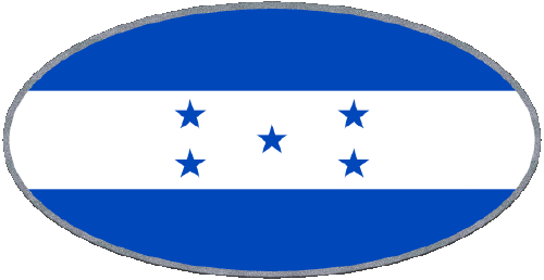 Oval Honduras América Banderas 