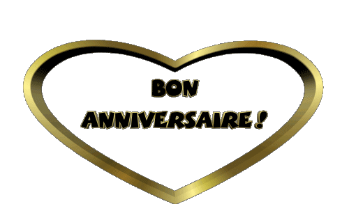 002 Coeur Bon Anniversaire Francés Mensajes 