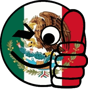 Smiley - OK Mexico America Flags 