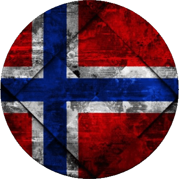 Round Norway Europe Flags 