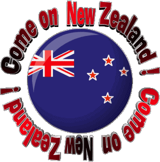 Map - Flag Come on New Zealand Inglese Messagi 
